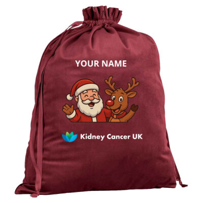 Kidney Cancer UK Velvet Xmas Sack Thumbnail